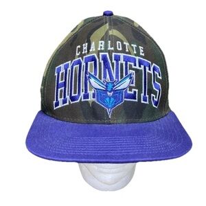 Charlotte Hornets Adidas Camo NBA Snapback Hat Cap Adjustable Spellout